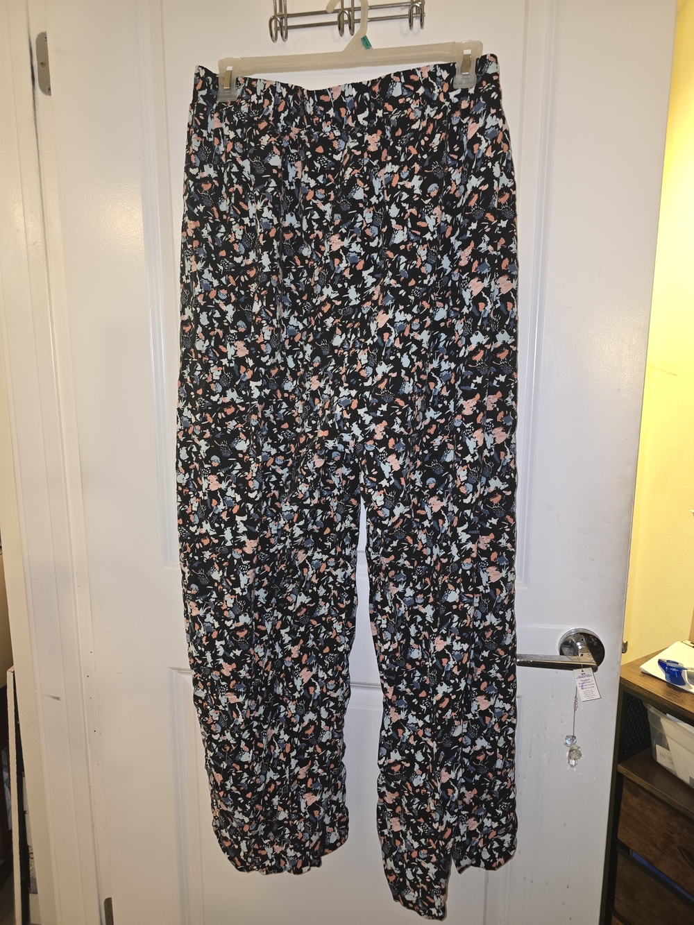 torrid Navy Blue blue Wide-Leg Floral Pants with Pink & Light Blue Accents